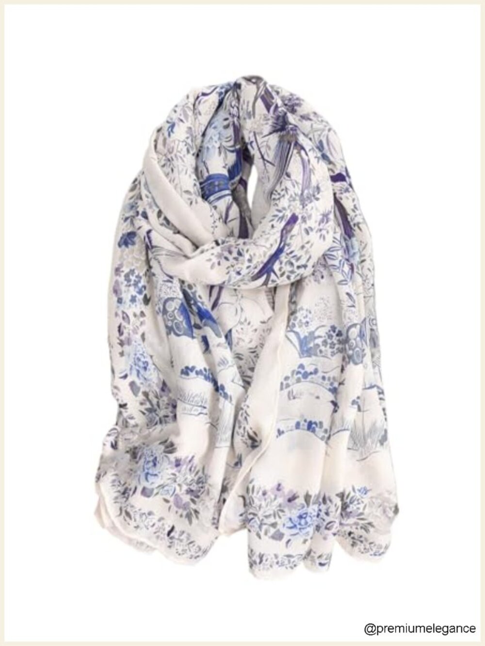 Geometric Animal Printed Scarf Cotton Linen Texture Shawl